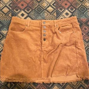 Corduroy High Waisted Skirt